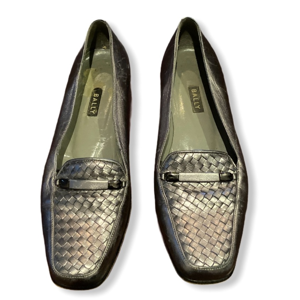Bally Silver Loafers - Picture 1 of 7